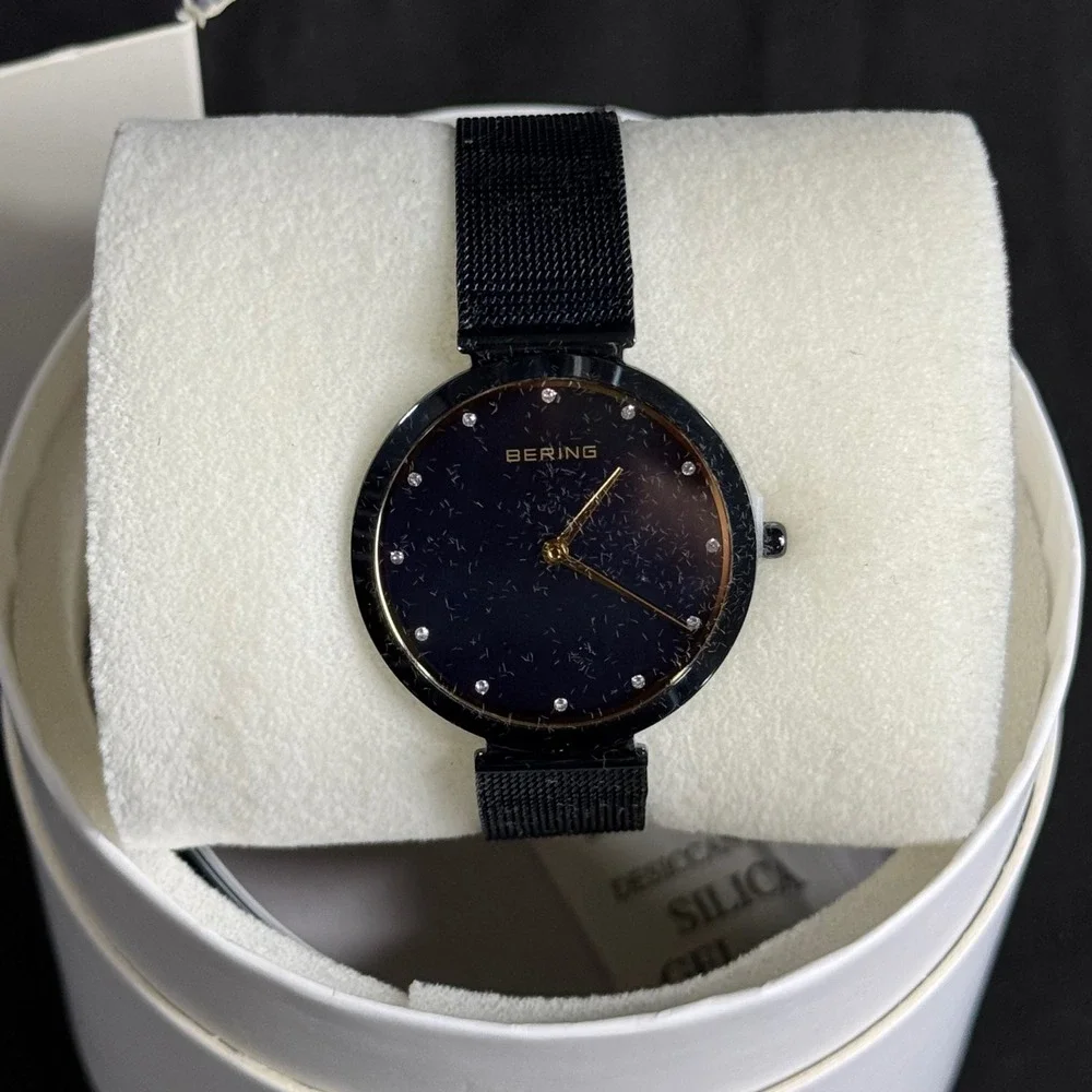 Bering Classic Blue Mother-of-Pearl Dial Women's Quartz Watch